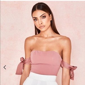 Clay Pink Off Shoulder Bodysuit